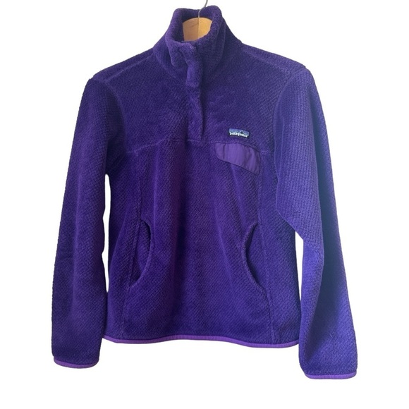 Patagonia Re-Tool Snap-T Pullover Fleece Purple Small - Picture 1 of 8